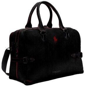 Ralph Lauren Black Leather Travel bag large